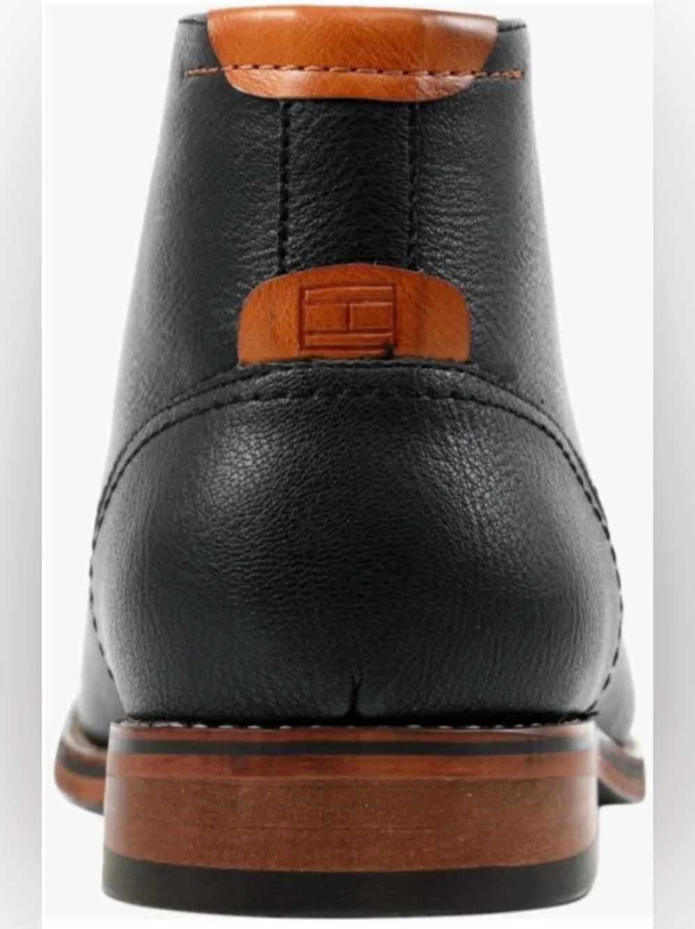 Tommy Hilfiger Black Chukka Boot with Brown Sole Trim Size 9